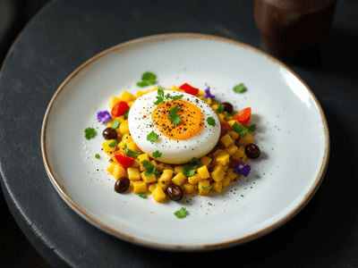Boiled Egg with Pepper and Salt