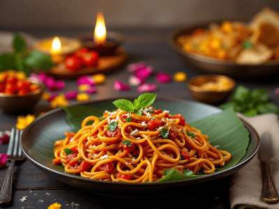 Spicy Tomato Pasta Indian Style
