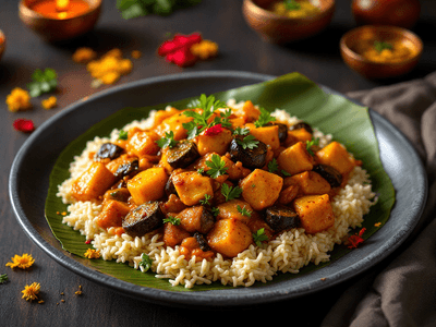 Brinjal Potato Curry