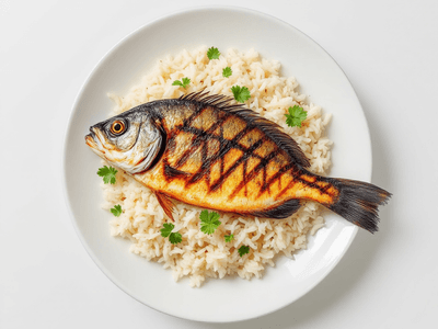 Grilled Fish with Rice