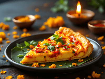 Paneer Tikka Pizza Slice