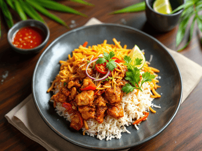 Nasi Impit with Sambal