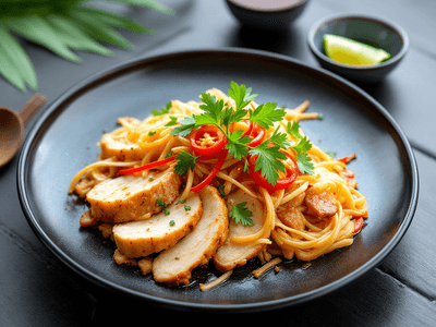 Sliced Chicken with Cheese