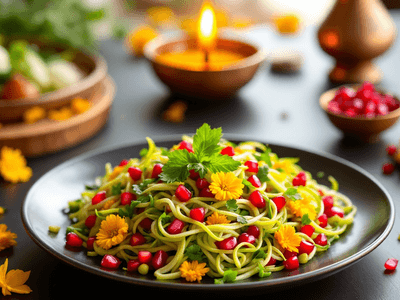 Moong Sprouts Salad with Pomegranate