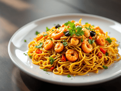 Mixed Seafood Fried Noodles