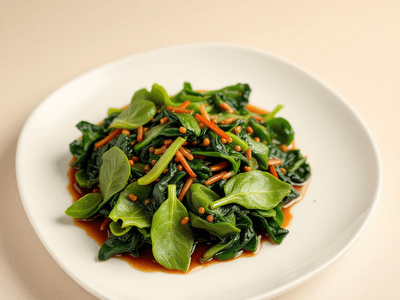 Bayam Tumis dengan Sos Soya