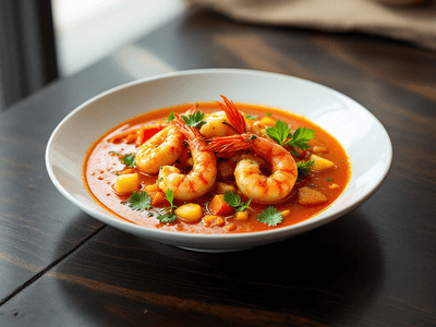 Prawn Soup with Lemongrass