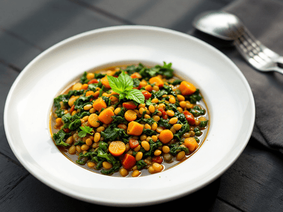 Spinach and Lentil Soup