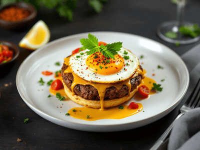 Beef Burger with Egg