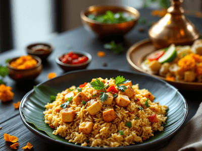 Garlic Fried Rice with Tofu