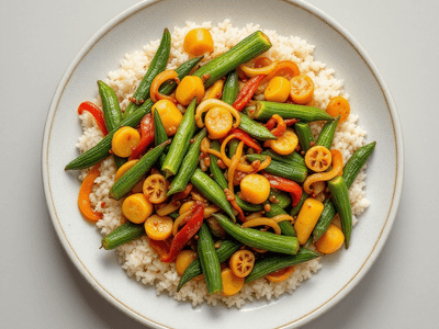 Stir-Fried Okra with Belacan
