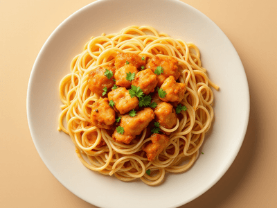 Chicken Manchurian with Noodles