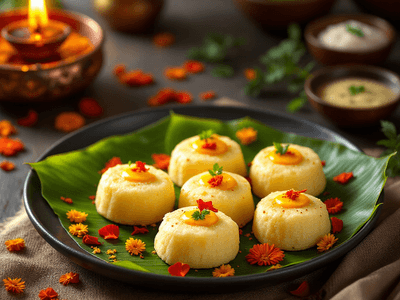 Mini Idli with Ghee