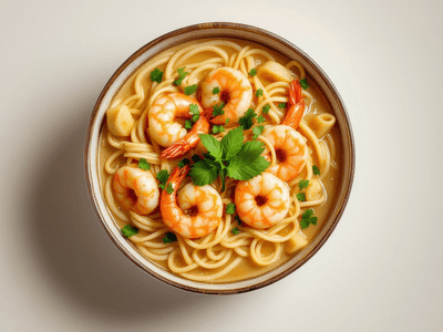 Singapore Laksa with Prawns