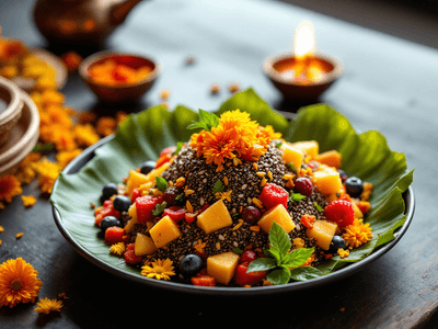 Overnight Soaked Chia Seeds with Fruits