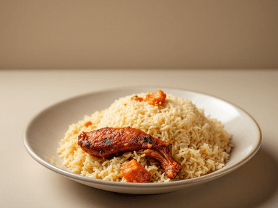 Nasi Minyak dengan Ayam Masak Merah