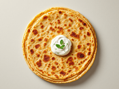 Aloo Paratha with Curd