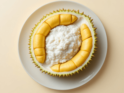 Durian Pengat with Pulut