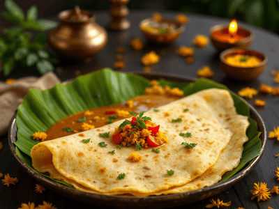 Rava Dosa with Sambhar