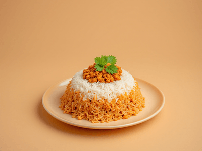 Nasi Kerabu with Fried Tempeh