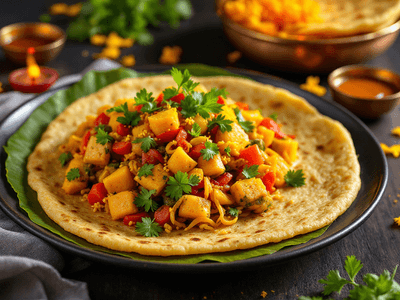 Akki Roti with Mixed Vegetables