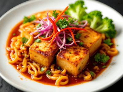Stuffed Tofu with Fish Paste