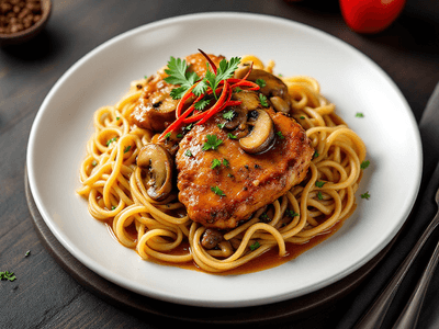 Chicken Chop with Mushroom Sauce