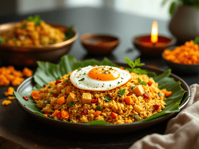 Tofu Fried Rice with Egg