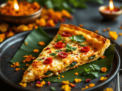 Vegetable Cheese Pizza Slice