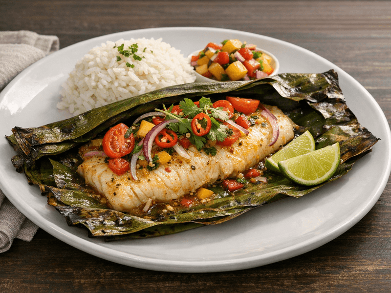 Peixe na Folha de Bananeira