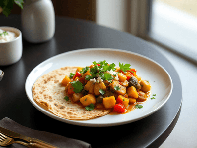 Vegetable Curry with Roti