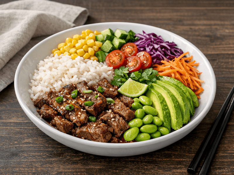 Beef and Rice Protein Bowl