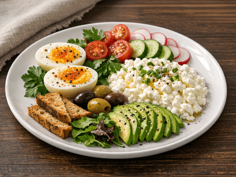 Egg and Cottage Cheese Plate