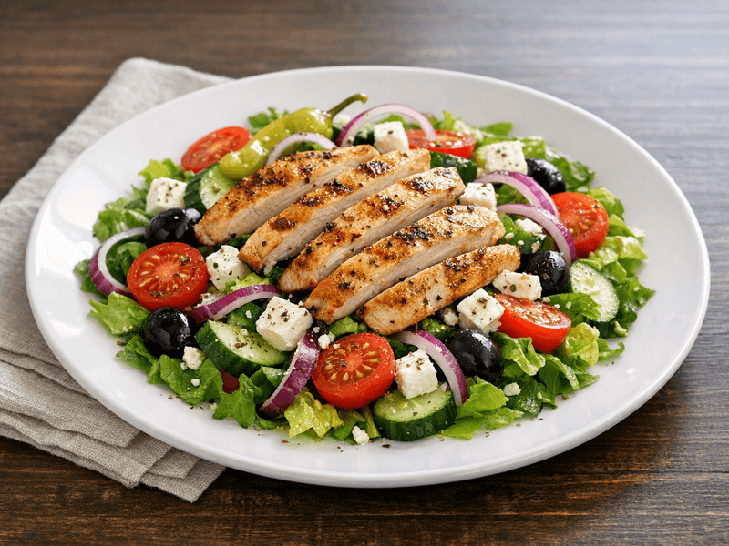 Greek Salad with Chicken
