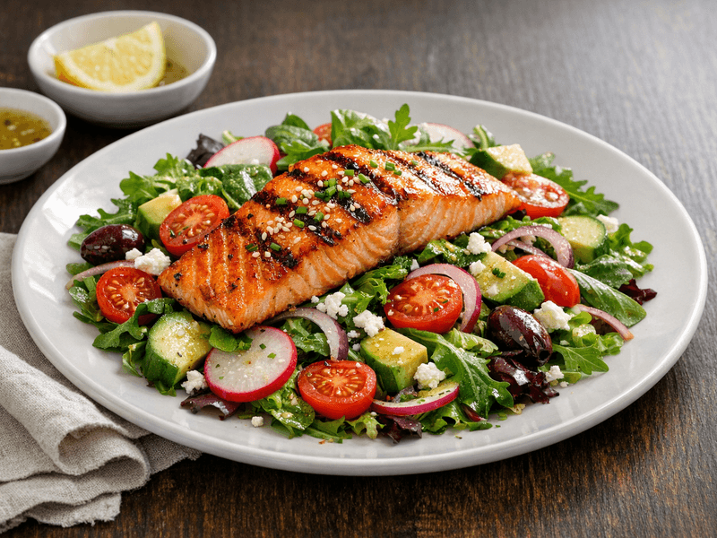 Grilled Salmon Salad