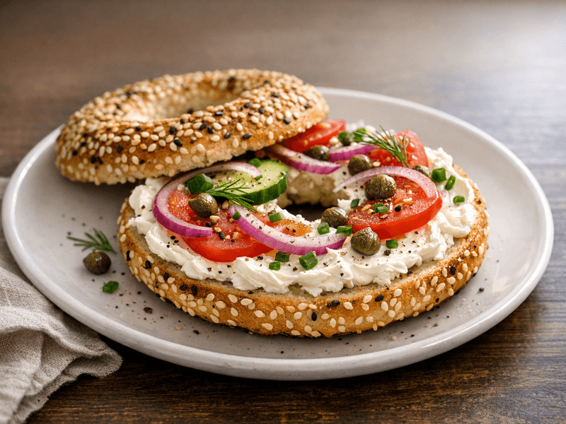 Montreal Bagel with Cream Cheese