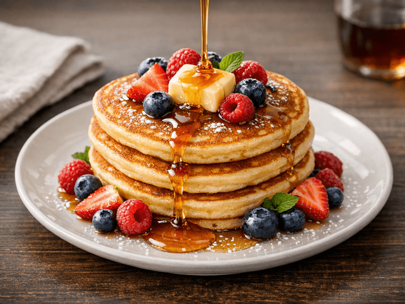 Pancakes with Maple Syrup