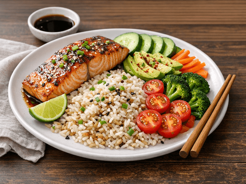 Salmon Rice Meal Prep