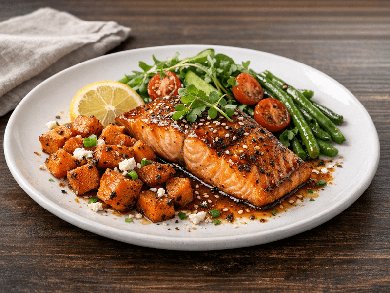 Salmon Sweet Potato Plate
