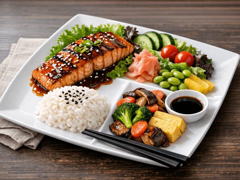 Salmon Teriyaki Bento
