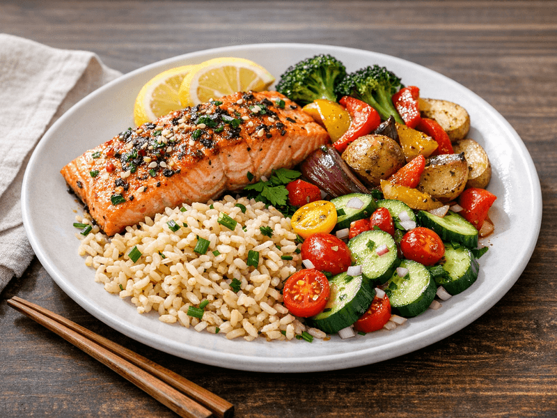 Sheet Pan Salmon Meal Prep