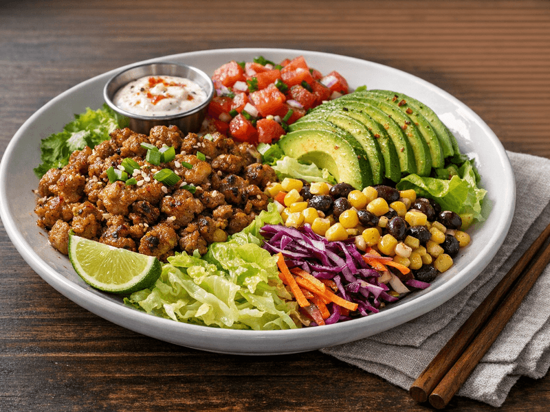 Turkey Burger Lettuce Bowl