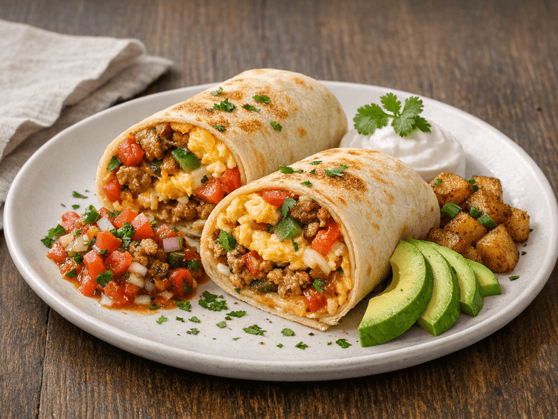 Turkey Egg Breakfast Burrito