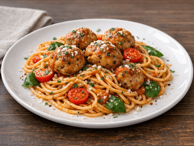 Turkey Meatball Pasta Meal Prep