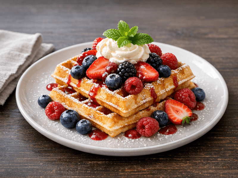 Waffle with Berries