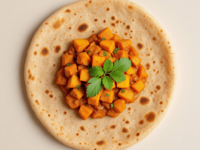 Aloo Masala with Whole Wheat Roti