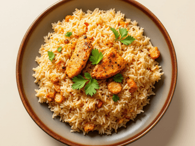 Nasi Kerabu with Chicken