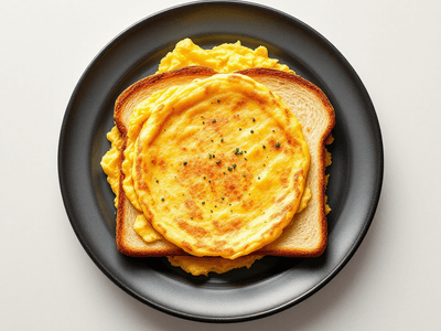 Plain Omelette with Toast
