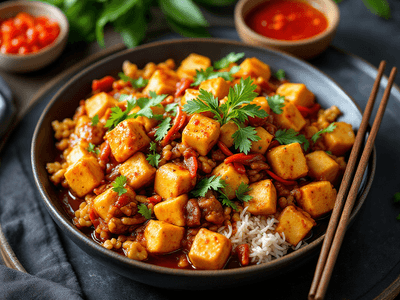 Mapo Tofu with Paneer