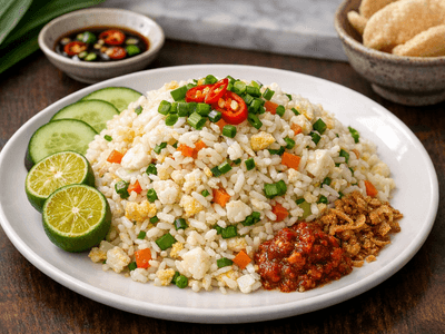 Nasi Goreng Putih Telur